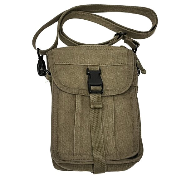 Rothco Olive Green Canvas Military Style Unisex Tactical Crossbody Shoulder Bag - Picture 1 of 10